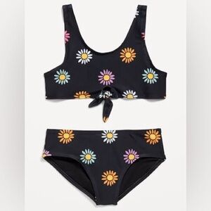 Old Navy Girls Daisy Bikini Set Size Small (6/7) Tie Front